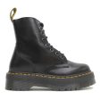 Dr. Martens Jadon Black Unisex Smooth Leather Mid-calf 8-eye Boots - UK 7 Online Hot Sale