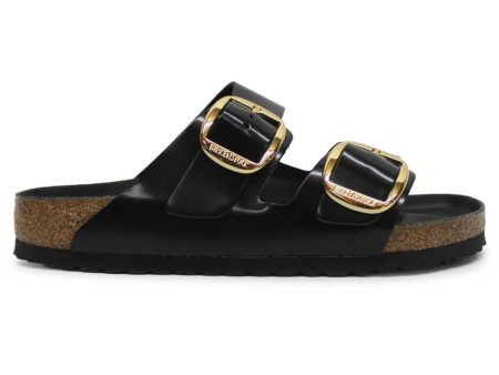 Arizona Big Buckle Patent Leather Unisex Slides Sandals Hot on Sale