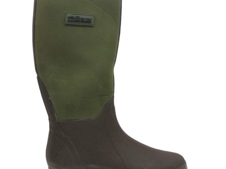 Bison Long Boots Dark Brown Olive - UK 11 For Sale