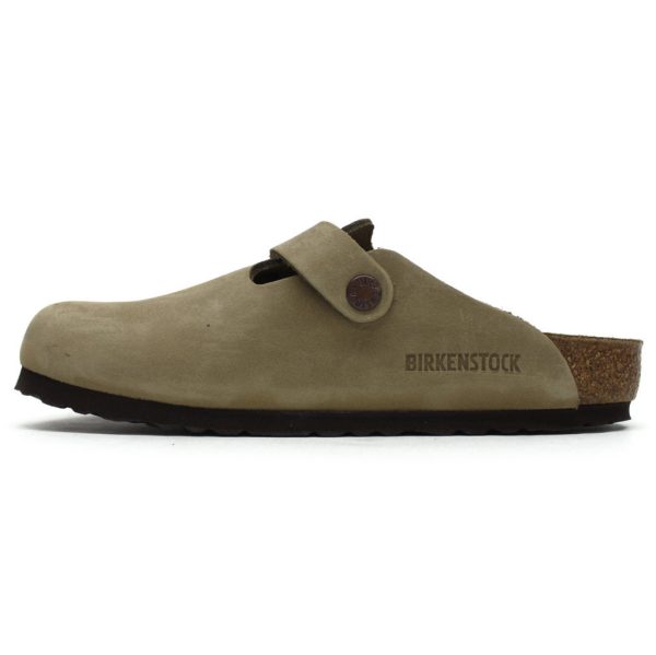 Birkenstock Boston Tobacco Brown Mens Leather Slip On Open Back Sandals - UK 9 Fashion