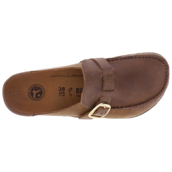 Birkenstock Unisex Sandals Buckley Casual Buckle Slip-On Oiled Leather - UK 7 For Cheap