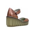 BISO305FLY Idra Leather Women s Wedge Heels Sandals on Sale