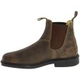 Blundstone 1306 Rustic Brown Unisex Leather Slip-On Chelsea Ankle Boots - UK 10 Fashion