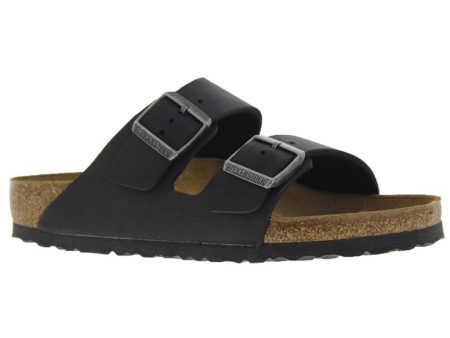 Birkenstock Arizona  Black Womens Open Back Waxy Leather Sandals - UK 5 For Discount