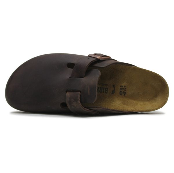 Boston Bs Waxy Leather Unisex Slip On Sandals Supply