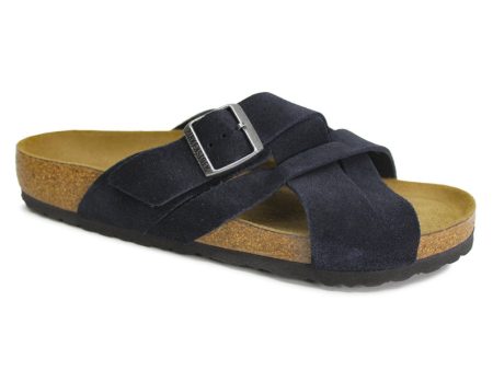 Birkenstock Unisex Sandals Lugano Casual Buckle Slides Suede Leather - UK 11.5 Hot on Sale