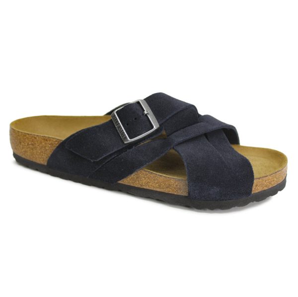 Birkenstock Unisex Sandals Lugano Casual Buckle Slides Suede Leather - UK 11.5 Hot on Sale