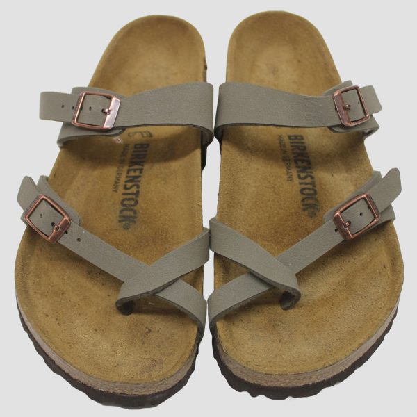 Birkenstock Mayari Stone Womens Birko-Flor Open Back Strapped Sandals - UK 5.5 on Sale