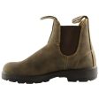 Blundstone 585 Rustic Brown Unisex Leather Slip-On Chelsea Ankle Boots - UK 6.5 Supply