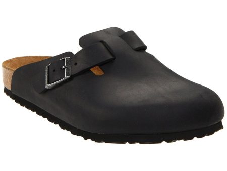 Birkenstock Boston Black Womens Comfort Leather Sandals - UK 5 For Discount