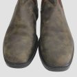 Blundstone 1306 Rustic Brown Unisex Leather Slip-On Chelsea Ankle Boots - UK 10 Fashion