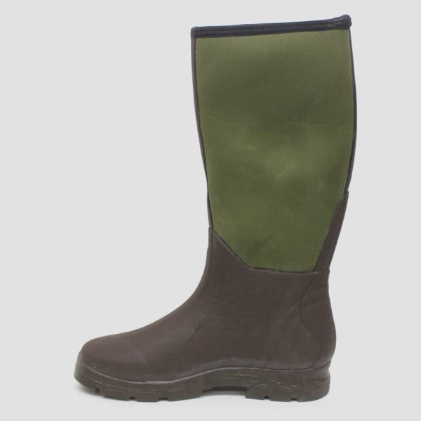 Bison Long Boots Dark Brown Olive - UK 11 For Sale