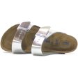 Birkenstock Womens Sandals Arizona Metallic Open-Back Slip-On Slides Leather - UK 7 For Cheap