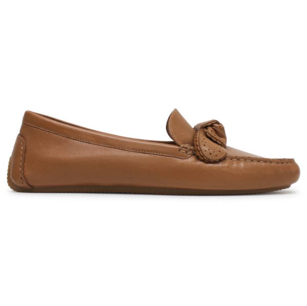 Bellport Bow Driver Leather Women s Loafers Shoes Online Sale