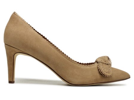 Bellport Bow Pump Suede Women s Slip On Heels Shoes Online