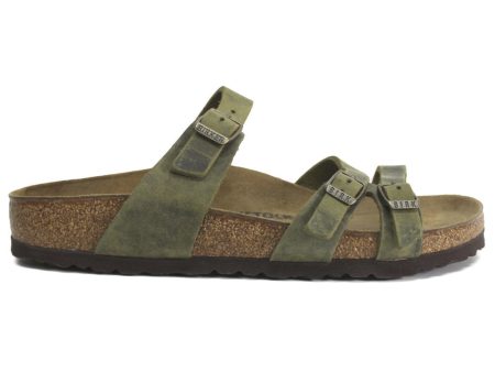 Birkenstock Franca Vegan Synthetic Womens Sandals -  Green - UK 7 Sale