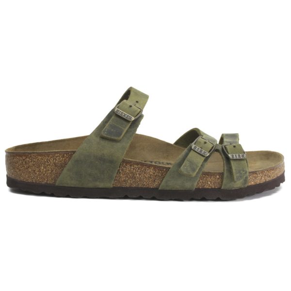 Birkenstock Franca Vegan Synthetic Womens Sandals -  Green - UK 7 Sale