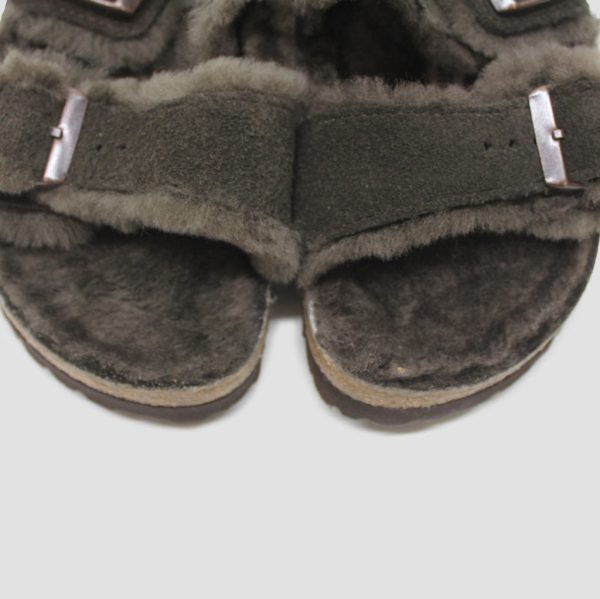 Birkenstock Unisex Sandals Arizona Shearling Casual Buckles Suede Leather - UK 3.5 Online Sale