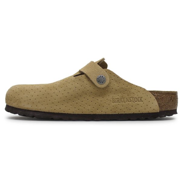 Boston BS Suede Embossed Unisex Slip On Clogs Sandals Hot on Sale