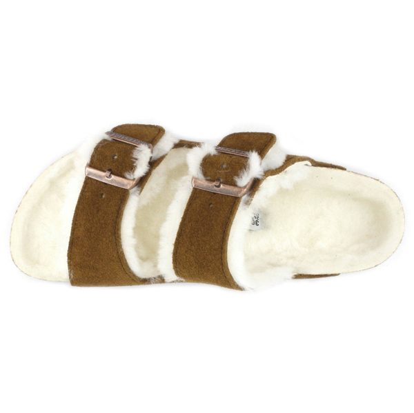 Birkenstock Unisex Sandals Arizona Shearling Casual Buckles Suede Leather - UK 5.5 Hot on Sale