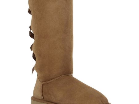 Bailey Bow II Water Resistant Suede Sheepskin Women s Tall Winter Boots For Cheap