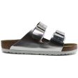 Birkenstock Womens Sandals Arizona Metallic Open-Back Slip-On Slides Leather - UK 5.5 Online Hot Sale