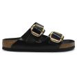 Birkenstock Unisex Sandals Arizona Big Buckle Buckle Slides Patent Leather - UK 4.5 Supply