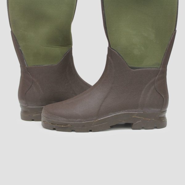 Bison Long Boots Dark Brown Olive - UK 11 For Sale