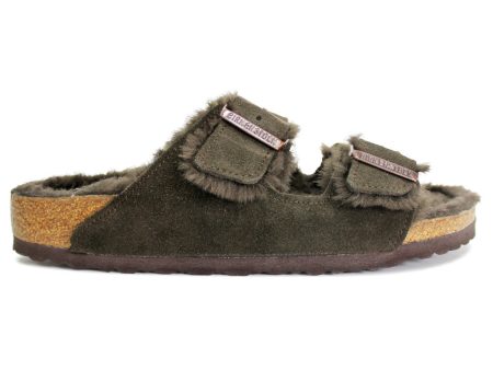 Birkenstock Unisex Sandals Arizona Shearling Casual Buckles Suede Leather - UK 3.5 Online Sale