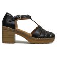 Canarias Leather Women s Heel Sandals For Discount