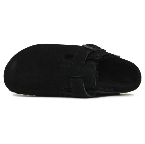 Boston Fur Suede Unisex Clogs Sandals on Sale