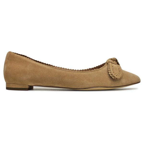 Bellport Bow Skimmer Suede Women s Flats Shoes Online Hot Sale