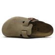 Birkenstock Boston Tobacco Brown Mens Leather Slip On Open Back Sandals - UK 9 Fashion