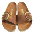 Birkenstock Madrid Big Buckle Metallic Suede Womens Sandals Cognac - UK 5 Hot on Sale