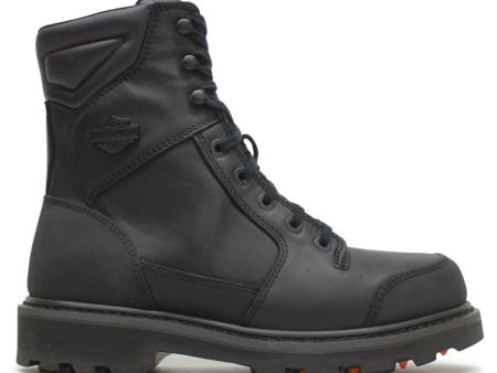 Harley Davidson Mens Boots Brockman Side-Zip Ankle Full Grain Leather - UK 9 on Sale