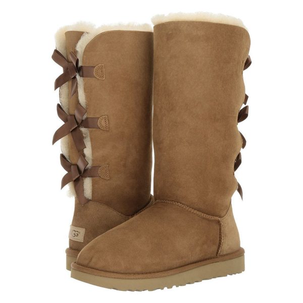 Bailey Bow II Water Resistant Suede Sheepskin Women s Tall Winter Boots For Cheap