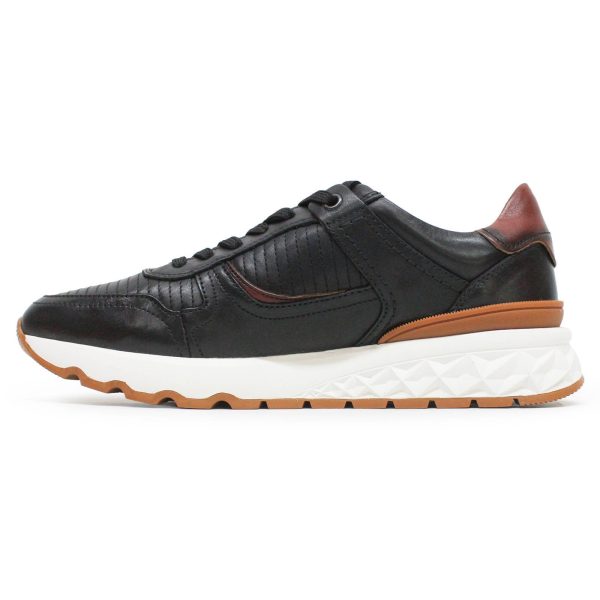 Aranda Leather Men s Low Top Trainers Discount